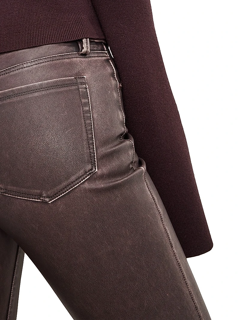 GoodClassic Faux-Leather Boot-Cut Pants