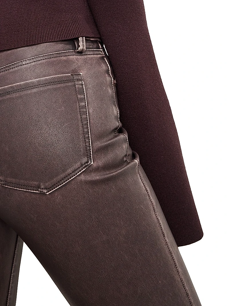 GoodClassic Faux-Leather Boot-Cut Pants