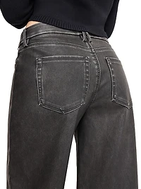 Good Skate Faux-Leather Wide-Leg Pants