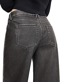 Good Skate Faux-Leather Wide-Leg Pants