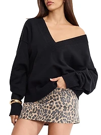 Cozy V-Neck Knit Sweater