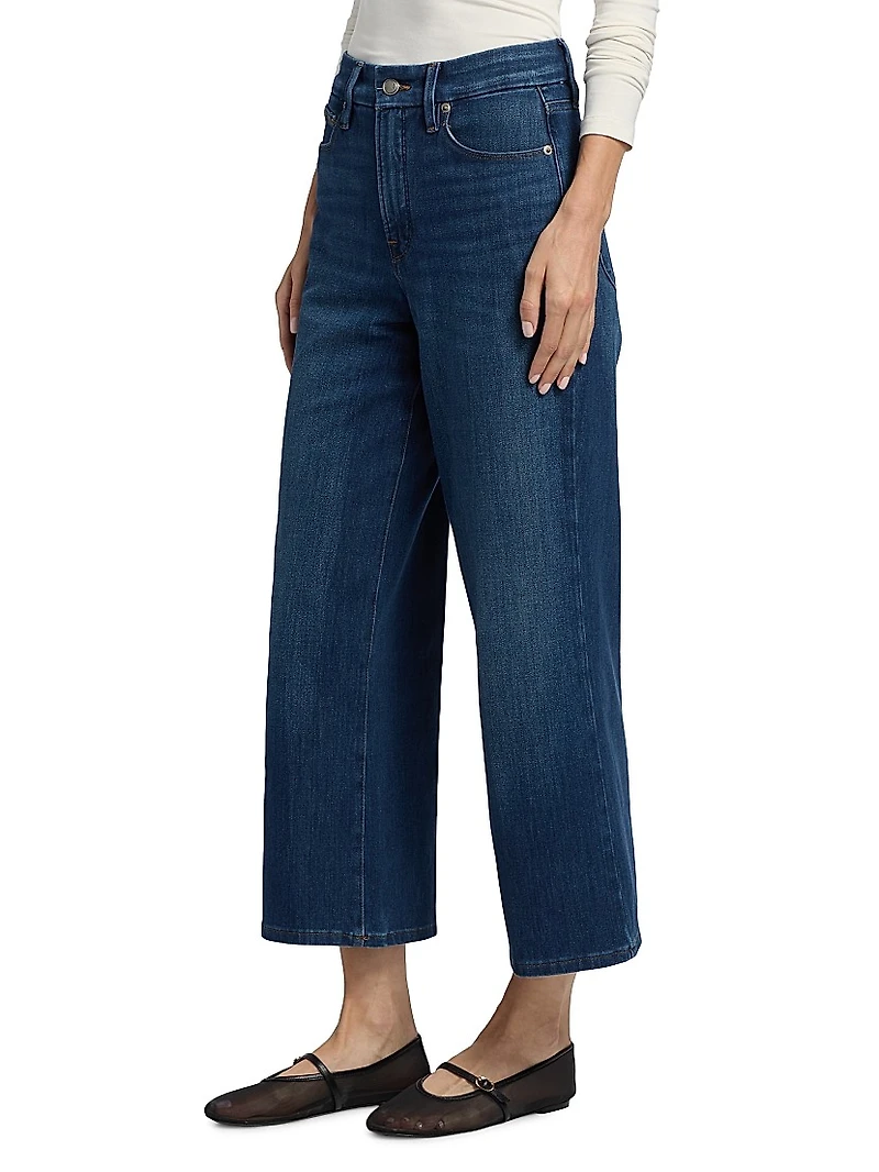 Soft Tech Good Waist Palazzo Crop Jeans