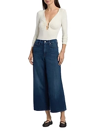 Soft Tech Good Waist Palazzo Crop Jeans