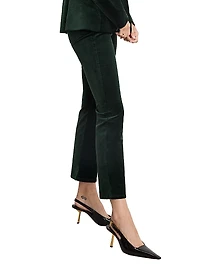 Good Stretch-Velvet High-Rise Kick-Flare Pants