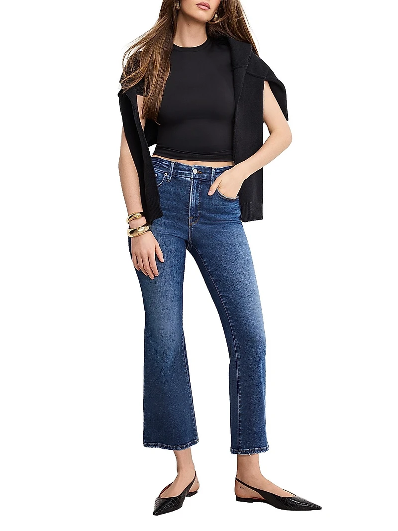 Soft Tech Good Legs Cropped Mini Boot Jeans