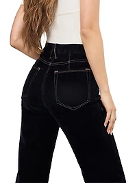 Good Icon Denim High-Rise Straight-Leg Jeans