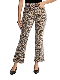 Good Standard Leopard Kick-Flared Jeans