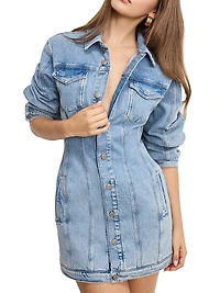 Barrel Denim Minidress