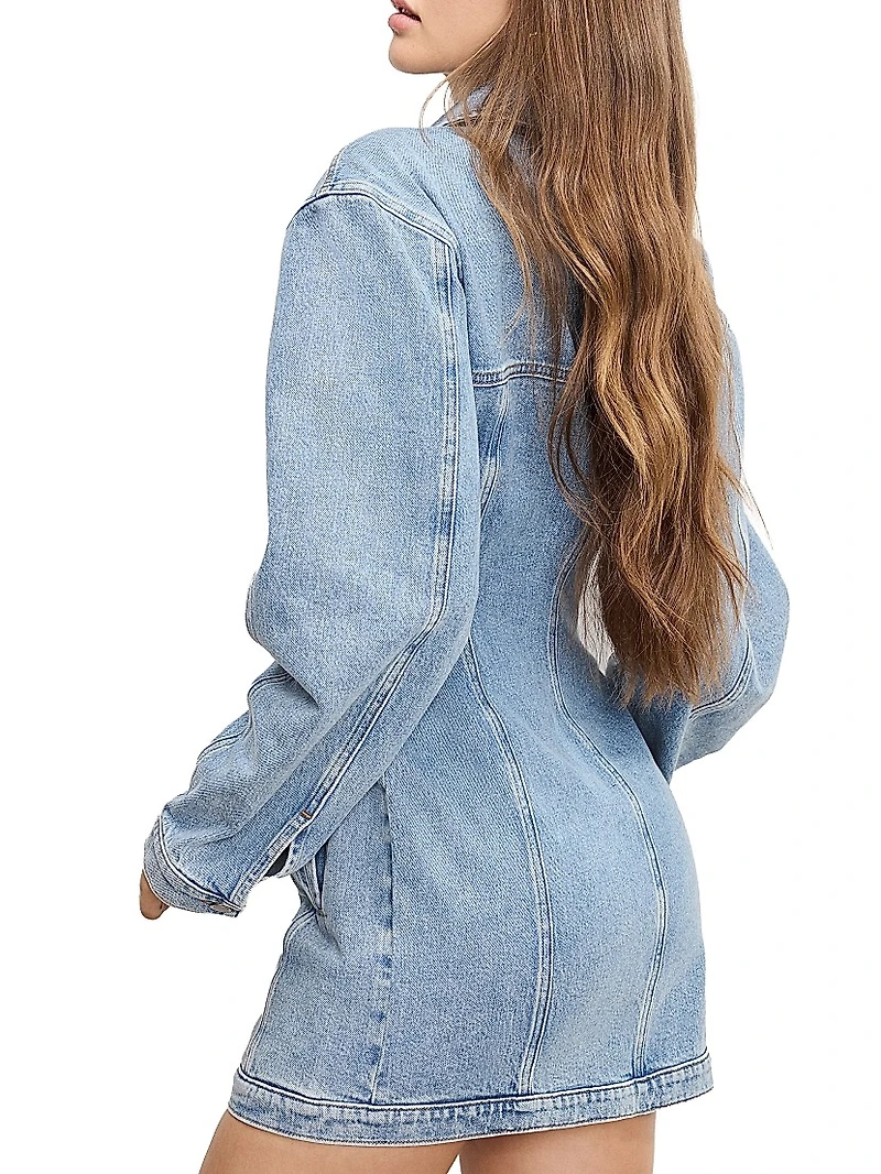 Barrel Denim Minidress
