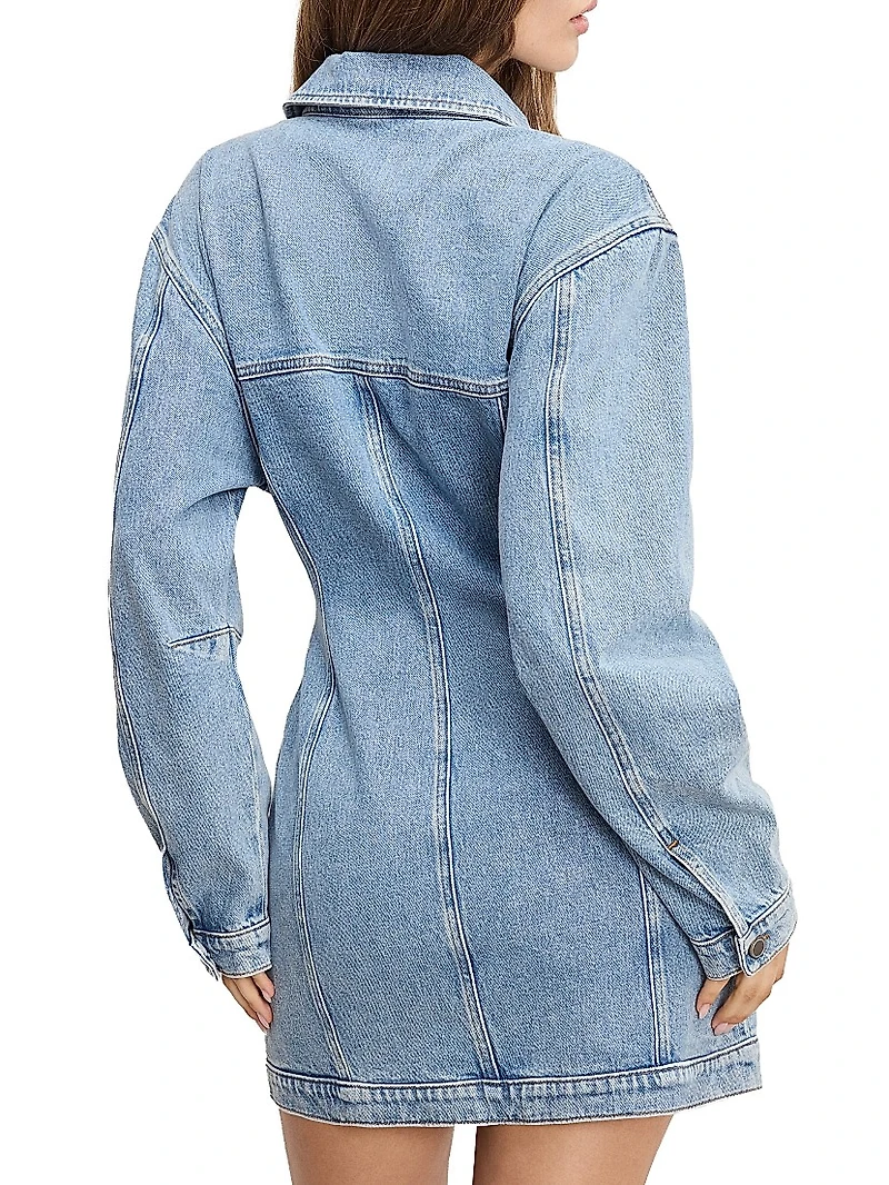 Barrel Denim Minidress
