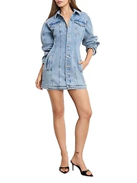 Barrel Denim Minidress