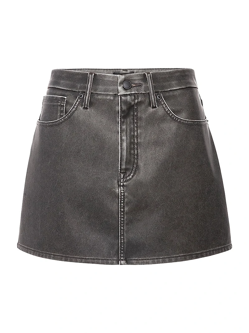 Good 90s Faux-Leather Miniskirt