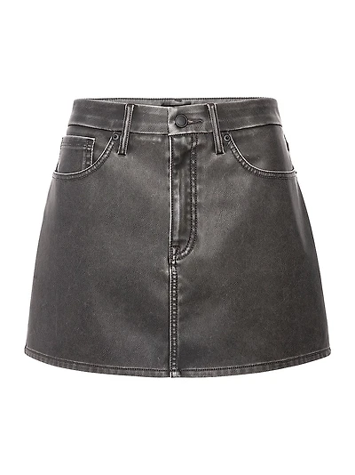 Good 90s Faux-Leather Miniskirt