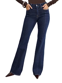 Good Legs Dark Wash High-Rise Flared Jeans