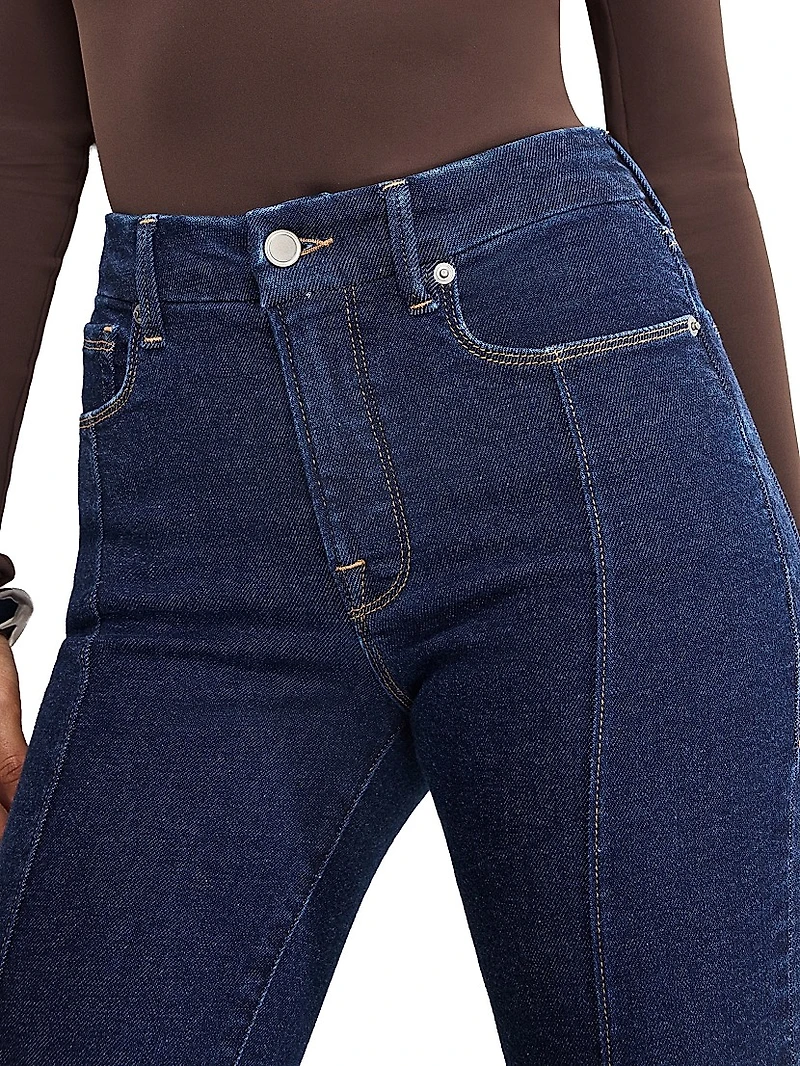 Good Legs Dark Wash High-Rise Flared Jeans