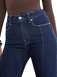Good Legs Dark Wash High-Rise Flared Jeans