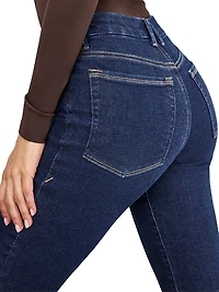 Good Legs Dark Wash High-Rise Flared Jeans