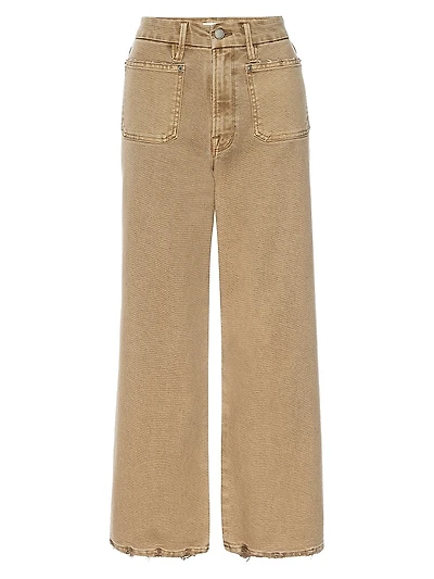 Canvas Crop Palazzo Pants