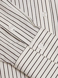 Striped Poplin Tie Back Shirt