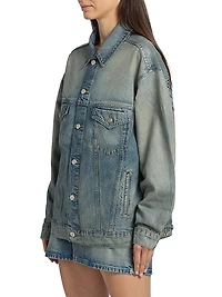 Coated Oversized Denim Jacket