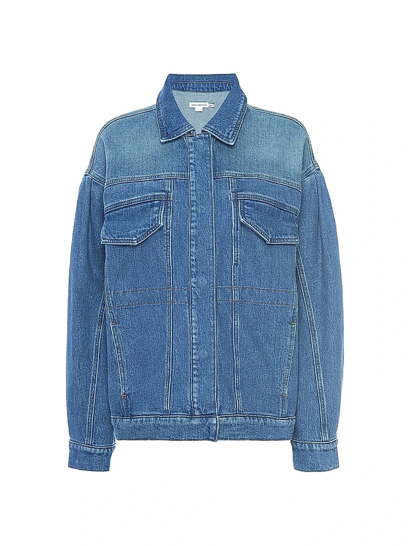 Barrel-Sleeve Denim Jacket