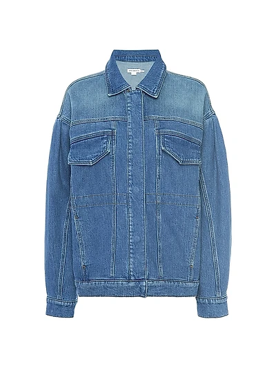 Barrel-Sleeve Denim Jacket