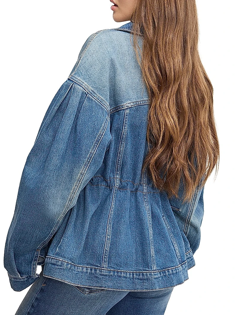 Barrel-Sleeve Denim Jacket