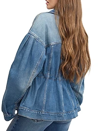 Barrel-Sleeve Denim Jacket