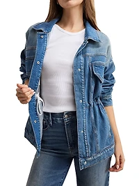 Barrel-Sleeve Denim Jacket