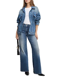 Barrel-Sleeve Denim Jacket