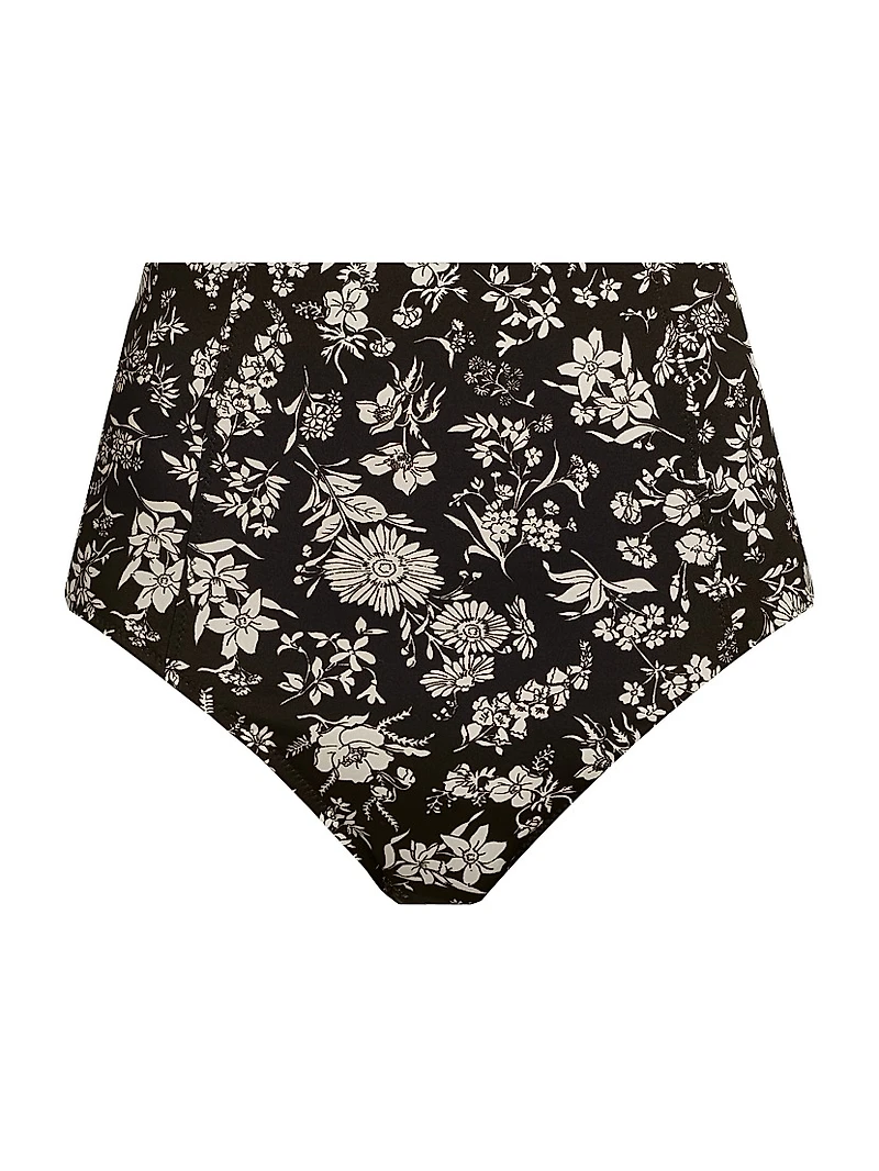 Zahara Floral High-Waist Bikini Bottom