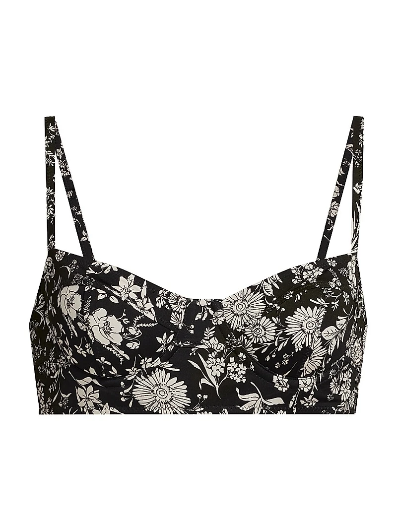Zahara Floral Bikini Top