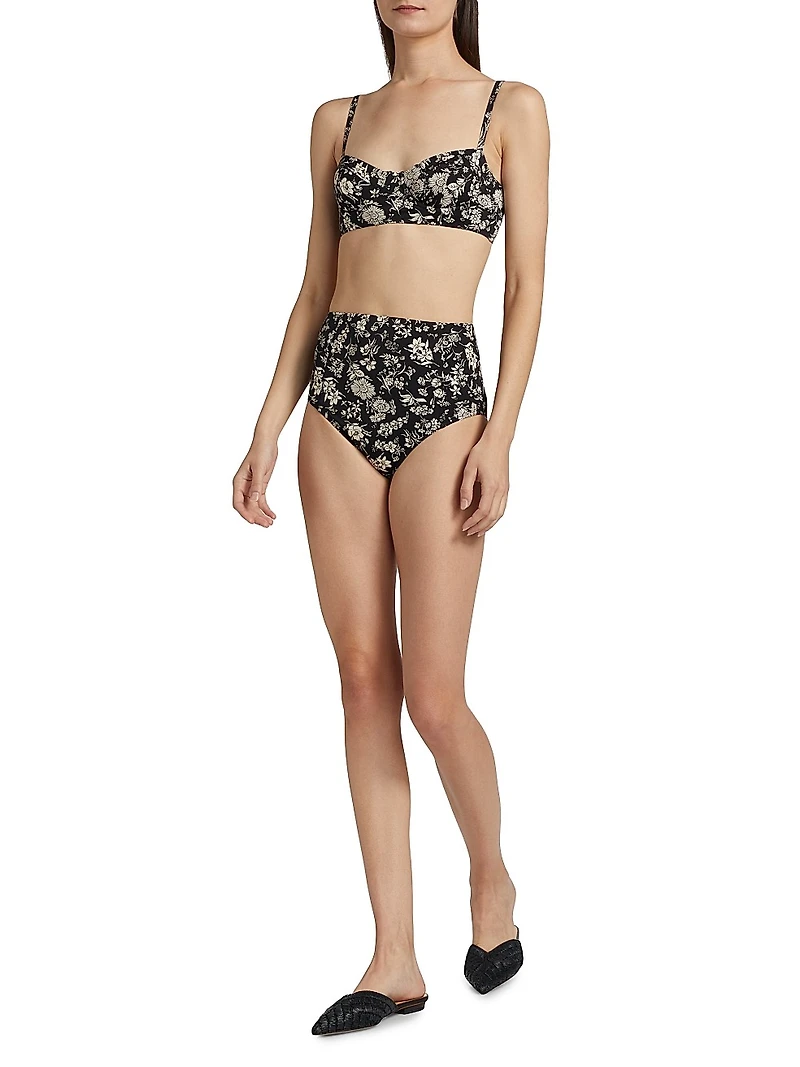 Zahara Floral Bikini Top