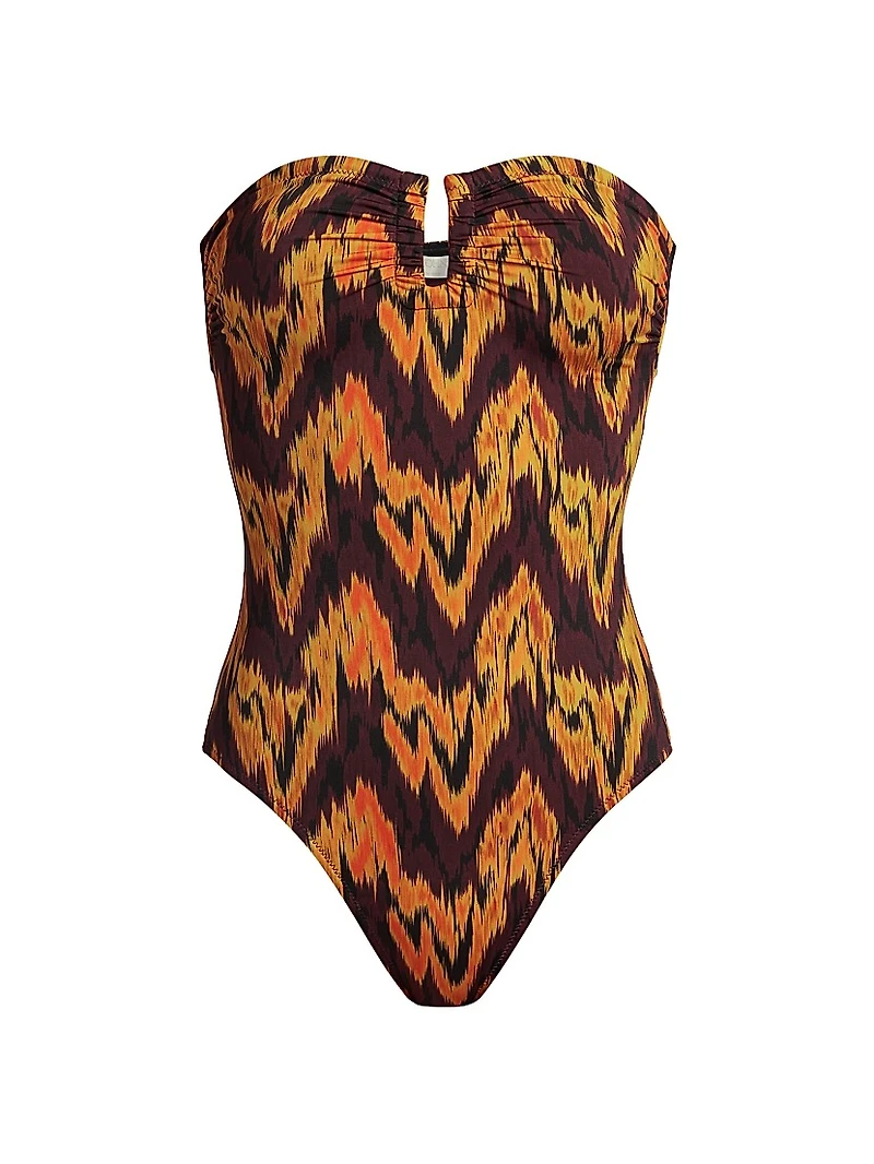 Monterey Printed Strapless One-Piece Swimsuit