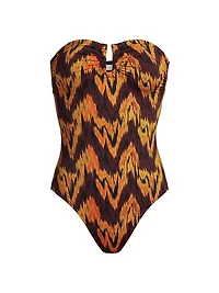 Monterey Printed Strapless One-Piece Swimsuit