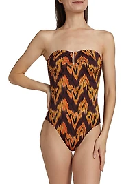 Monterey Printed Strapless One-Piece Swimsuit