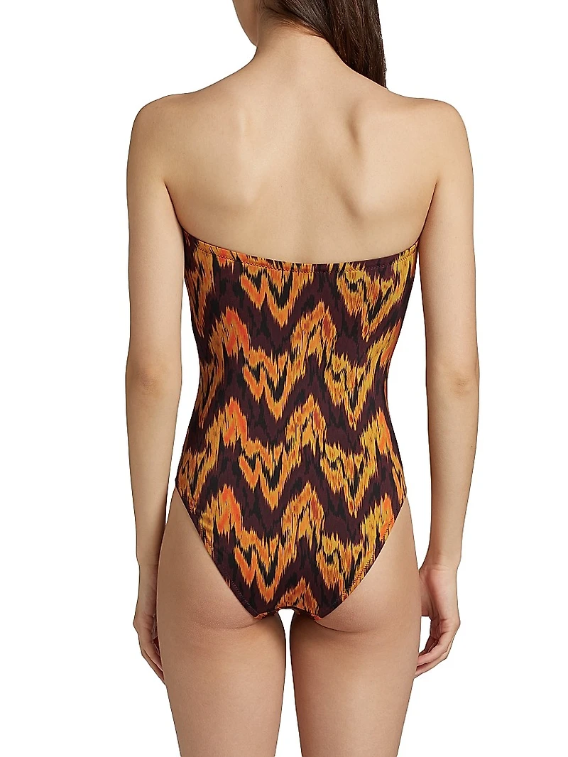 Monterey Printed Strapless One-Piece Swimsuit