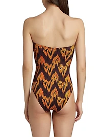 Monterey Printed Strapless One-Piece Swimsuit