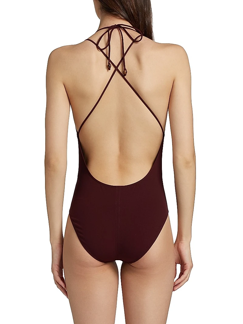 Leila Beaded One-Piece Swimsuit