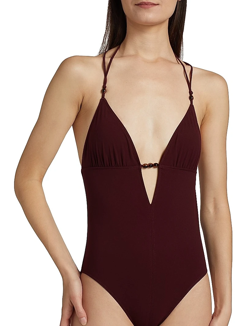 Leila Beaded One-Piece Swimsuit