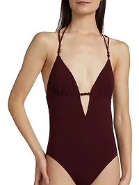 Leila Beaded One-Piece Swimsuit