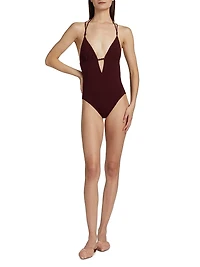 Leila Beaded One-Piece Swimsuit