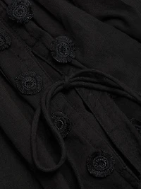 Nima Printed Open-Side Cotton Shorts