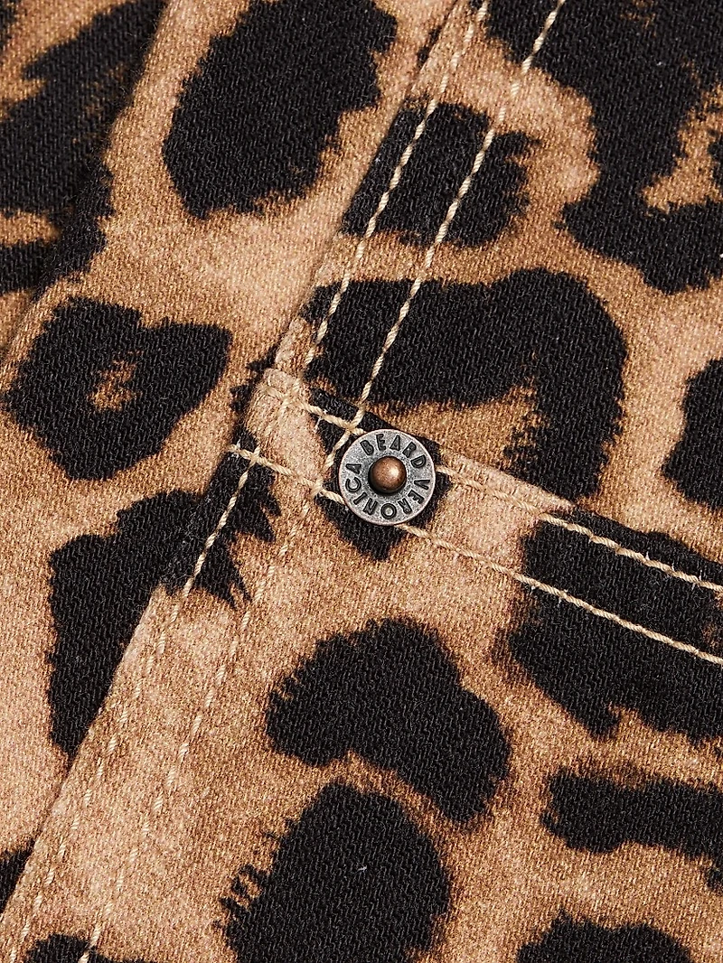 Taylor Leopard-Print High-Rise Wide-Leg Jeans