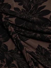 Theodora Printed Ruched Midi-Dress
