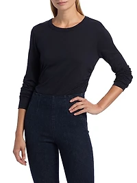 Kisha Cotton Knit Long-Sleeve Top