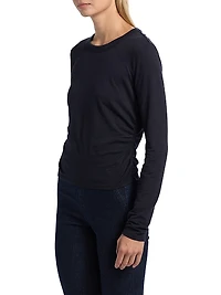 Kisha Cotton Knit Long-Sleeve Top