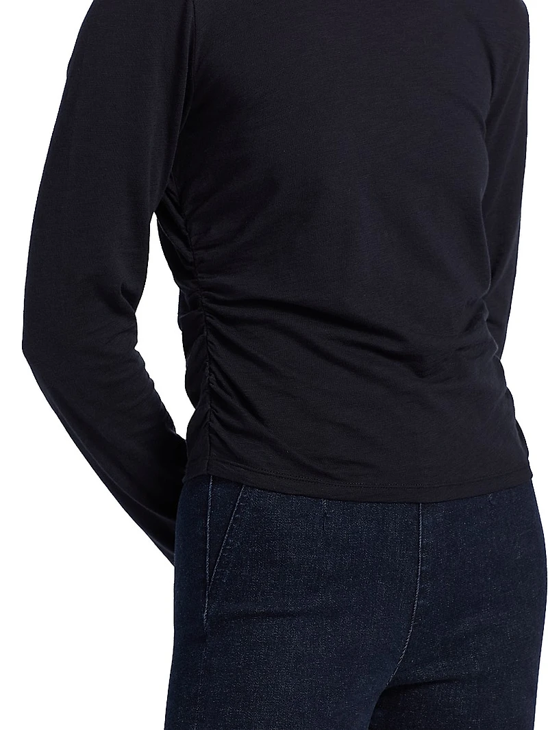 Kisha Cotton Knit Long-Sleeve Top