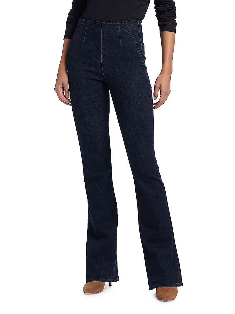 Beverly Off-Duty High-Rise Skinny Boot-Cut Jeans