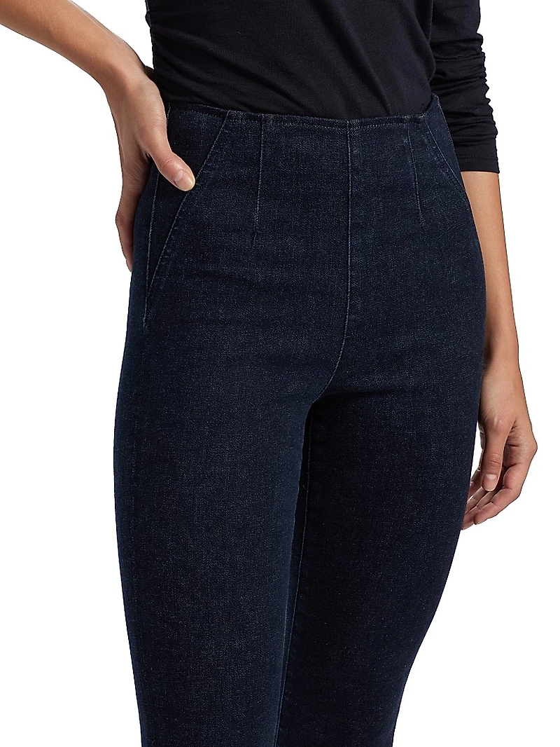 Beverly Off-Duty High-Rise Skinny Boot-Cut Jeans